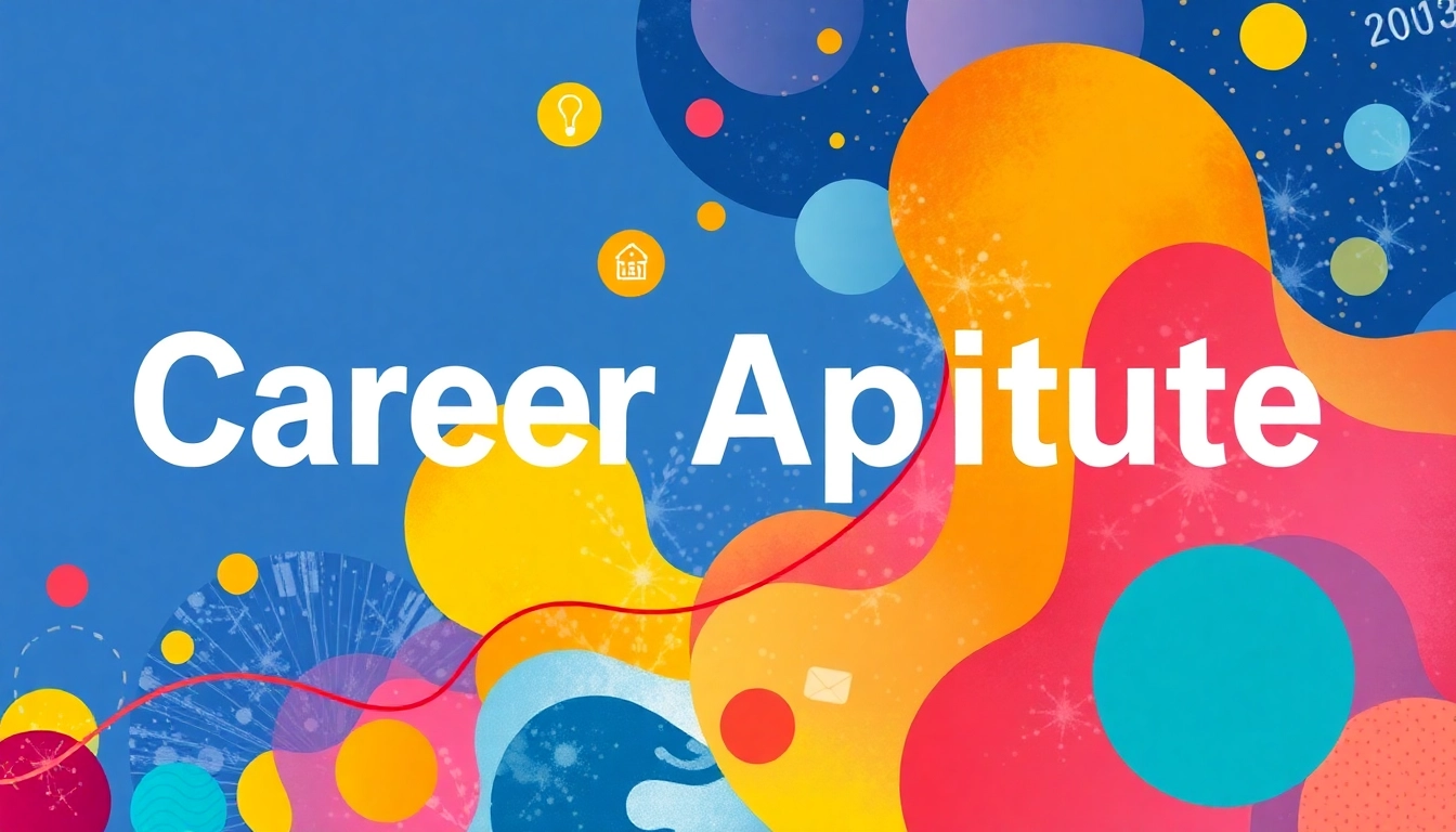 Assess your career skills and Discover your true aptitude through a vibrant abstract illustration of potential pathways.