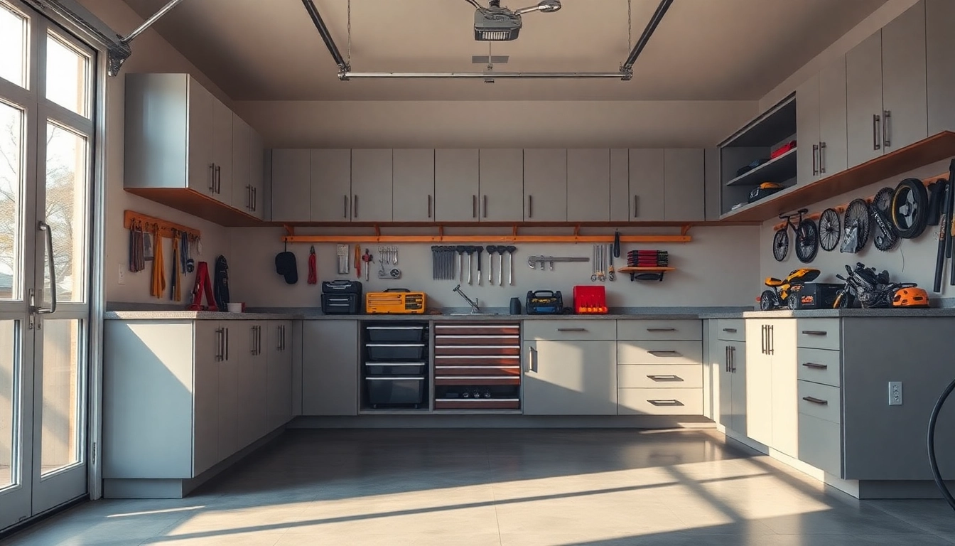 Organize your custom garages with stylish cabinets and tools for maximum efficiency.