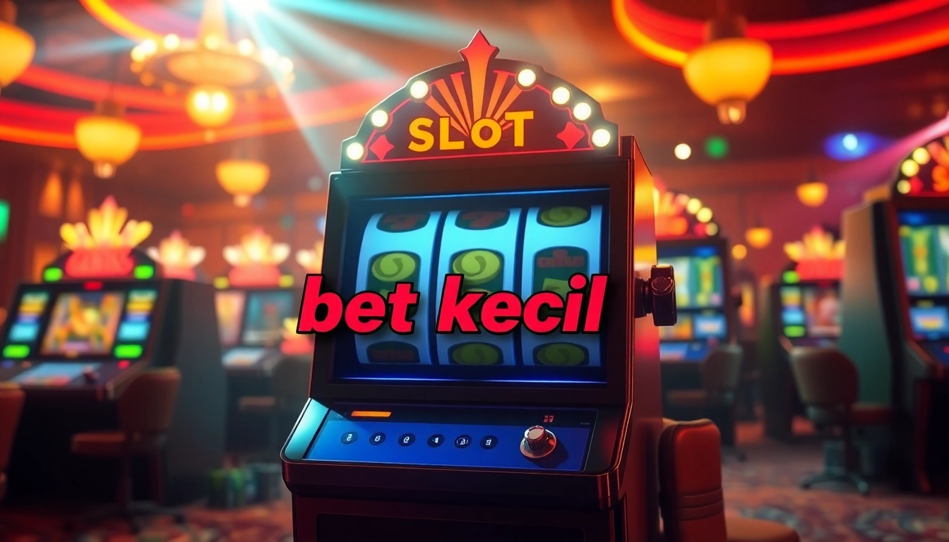 Experience the thrill of slot bet kecil with interactive elements in this vibrant online casino scene.