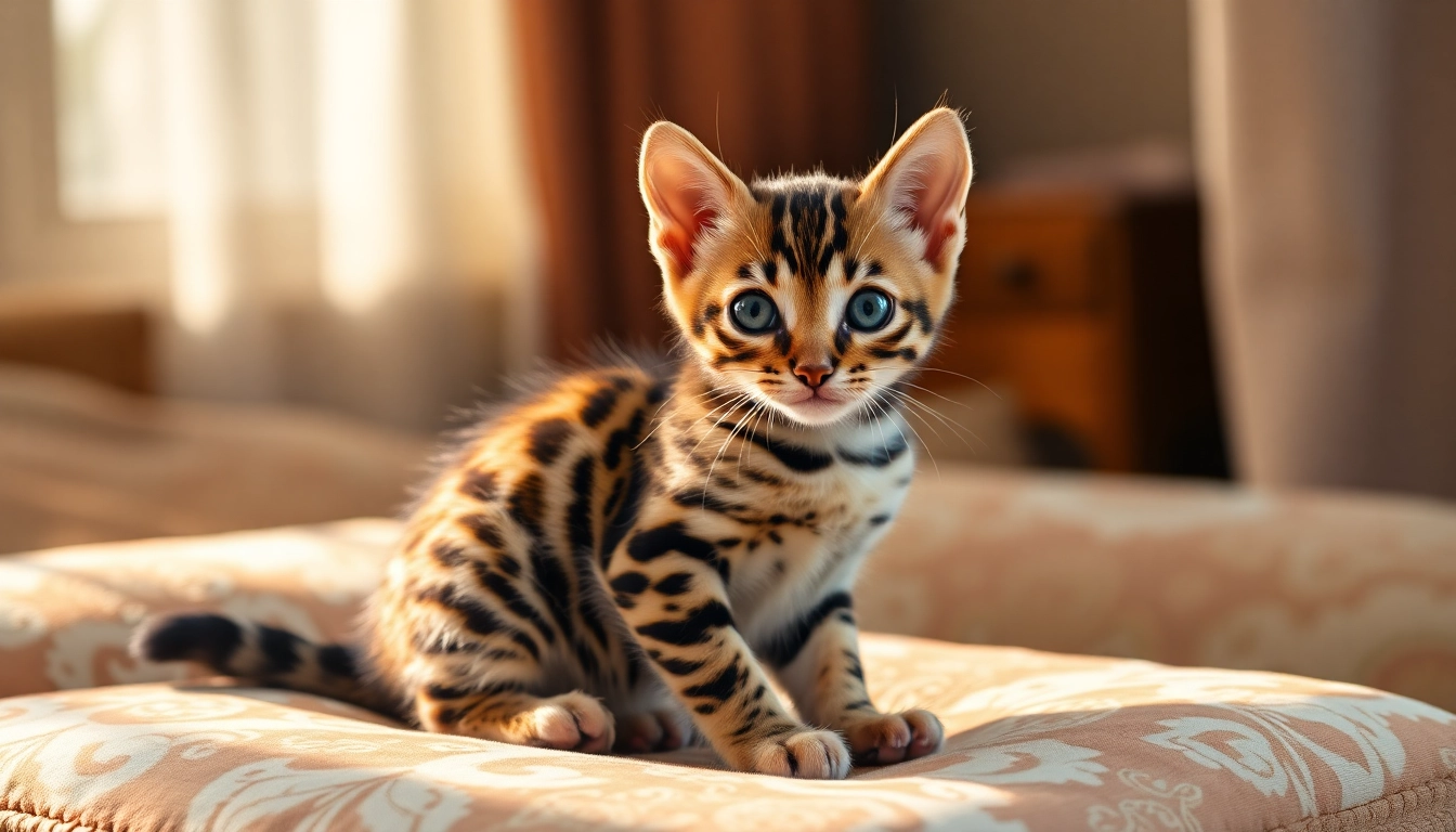 Playful Bengal kitten from a Registered Bengal Breeder, showcasing its beautiful spotted coat.